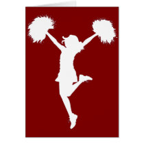 cheer, cheerleading, cheerleader, outline, art, rio, broncos, football, Card with custom graphic design