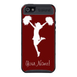 Cheerleader Cheerleading Outline Art by Al Rio iPhone 5 Cases