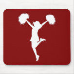 Cheerleader Cheerleading Outline Art by Al Rio Mousepads