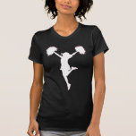 Cheerleader Cheerleading Outline Art by Al Rio T Shirt