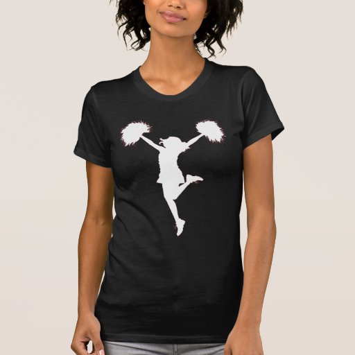 Cheerleader Cheerleading Outline Art by Al Rio T Shirt