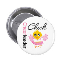 Cheerleader Chick Button