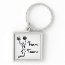 Cheerleader for the Twins' Team Key Chain