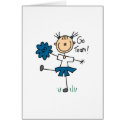 Cheerleader Go Team Card by stick_figures Cheerleader Go Team Card
