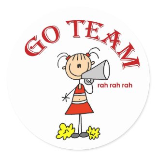 Cheerleader Go Team Tshirts and Gifts sticker