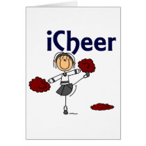 Cheerleader I Cheer Stick Figure Cards