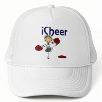 Cheerleader I Cheer Stick Figure hats