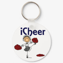 Cheerleader I Cheer Stick Figure keychains
