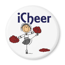 Cheerleader I Cheer Stick Figure magnets by stickfiguretown Cheerleader I Cheer Stick Figure magnets