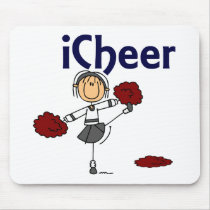 Cheerleader I Cheer Stick Figure mousepads