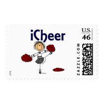 Cheerleader I Cheer Stick Figure postage