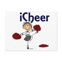 Cheerleader I Cheer Stick Figure postcards