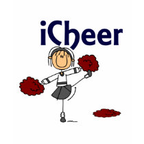 Cheerleader I Cheer Stick Figure t-shirts