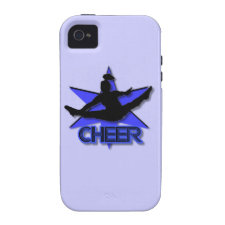 Cheerleader in blue Case-Mate iPhone 4 covers
