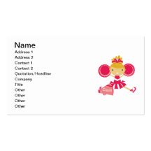 Cheerleader in Red Business Card
