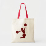 Cheerleader In Silhouette Canvas Shopping Bag