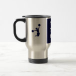 Cheerleader In Silhouette Jumping Travel Mug