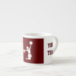 Cheerleader In Silhouette Jumps With Poms Red Espresso Cups