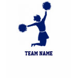 Cheerleader In Silhouette Jumps With Poms Tee
