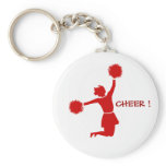 Cheerleader In Silhouette Keychain