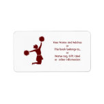 Cheerleader In Silhouette Name And Address Label