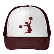 Cheerleader In Silhouette Sports Team Club Hat