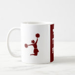 Cheerleader In Silhouette With Poms Mug