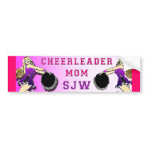 Cheerleader Mom SJW bumper stickers