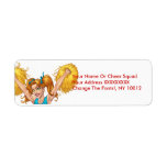 Cheerleader or Cheerleading with Pom-Poms - Al Rio Custom Return Address Labels