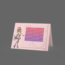 Cheerleader Photo Frame cards by GreetingsCards Cheerleader Photo Frame cards