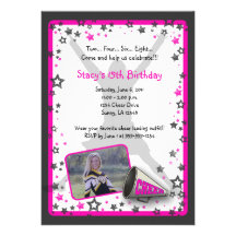 Cheerleader Photo Invitation