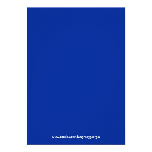 Cheerleader Photo Invitation Blue