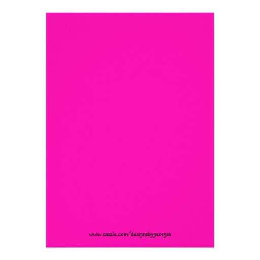 Cheerleader Photo Invitation Pink Purple Turquois