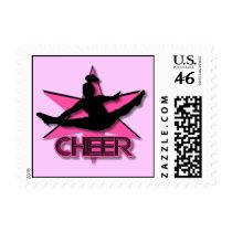 Cheerleader Postage Stamps