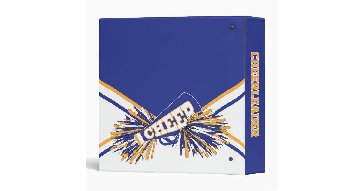 Cheerleader School Colors Blue White Amp Gold 3 Ring