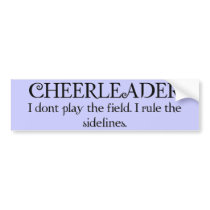 Cheerleader (sidelines) bumper sticker bumper stickers