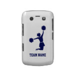 Cheerleader Silhouette Blackberry Bold White Blue Blackberry Case