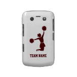 Cheerleader Silhouette Blackberry Bold White Red Blackberry Bold Cover