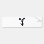 Cheerleader silhouette bumper sticker