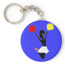 Cheerleader Silhouette Key Chains