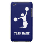 Cheerleader Silhouette On CaseMate iPod Case Blue Ipod Touch Cases
