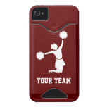Cheerleader Silhouette On iPhone 4/4S ID Case-Mate Id Iphone 4 Covers