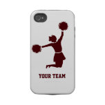 Cheerleader Silhouette On iPhone 4/4S Tough Iphone 4 Tough Cover