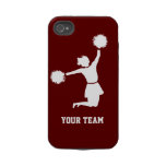 Cheerleader Silhouette On iPhone 4/4S Tough Iphone 4 Tough Covers