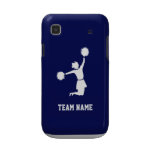 Cheerleader Silhouette On Samsung Galaxy Blue Samsung Galaxy Cases