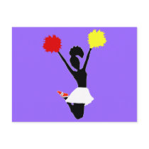 Cheerleader Silhouette Postcard