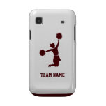 Cheerleader Silhouette Samsung Galaxy Red On White Samsung Galaxy Cover