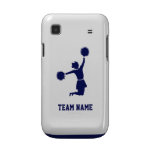 Cheerleader Silhouette Samsung Galaxy White Blue Samsung Galaxy S Covers
