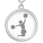 Cheerleader Silver On Silver Plated Necklace