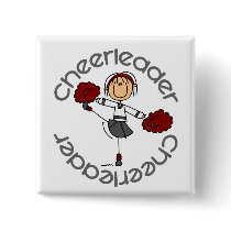 Cheerleader Stick Figure buttons